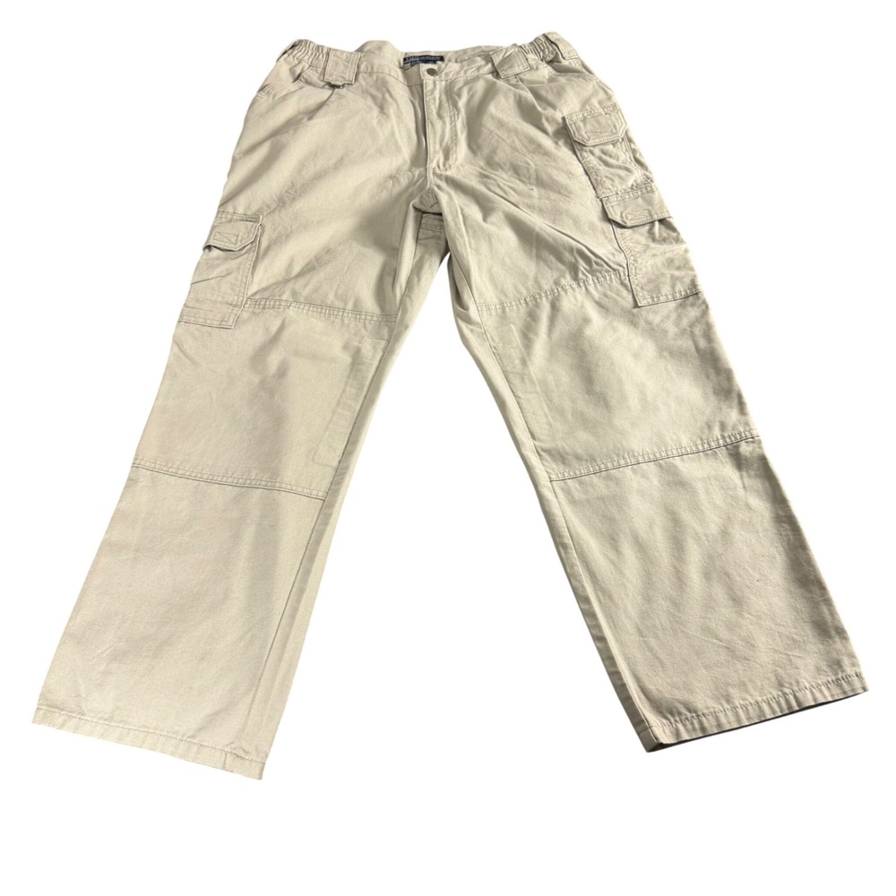 5.11 Tactical Series Men 38x30 Khaki Cotton Cargo Pants Style 74251 Utility‎